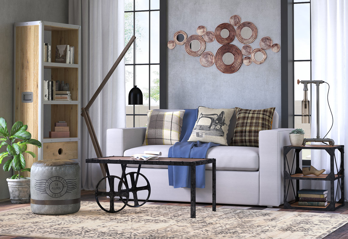 Bloomsbury Market Circle Metal and Mirror Cluster Wall Decor